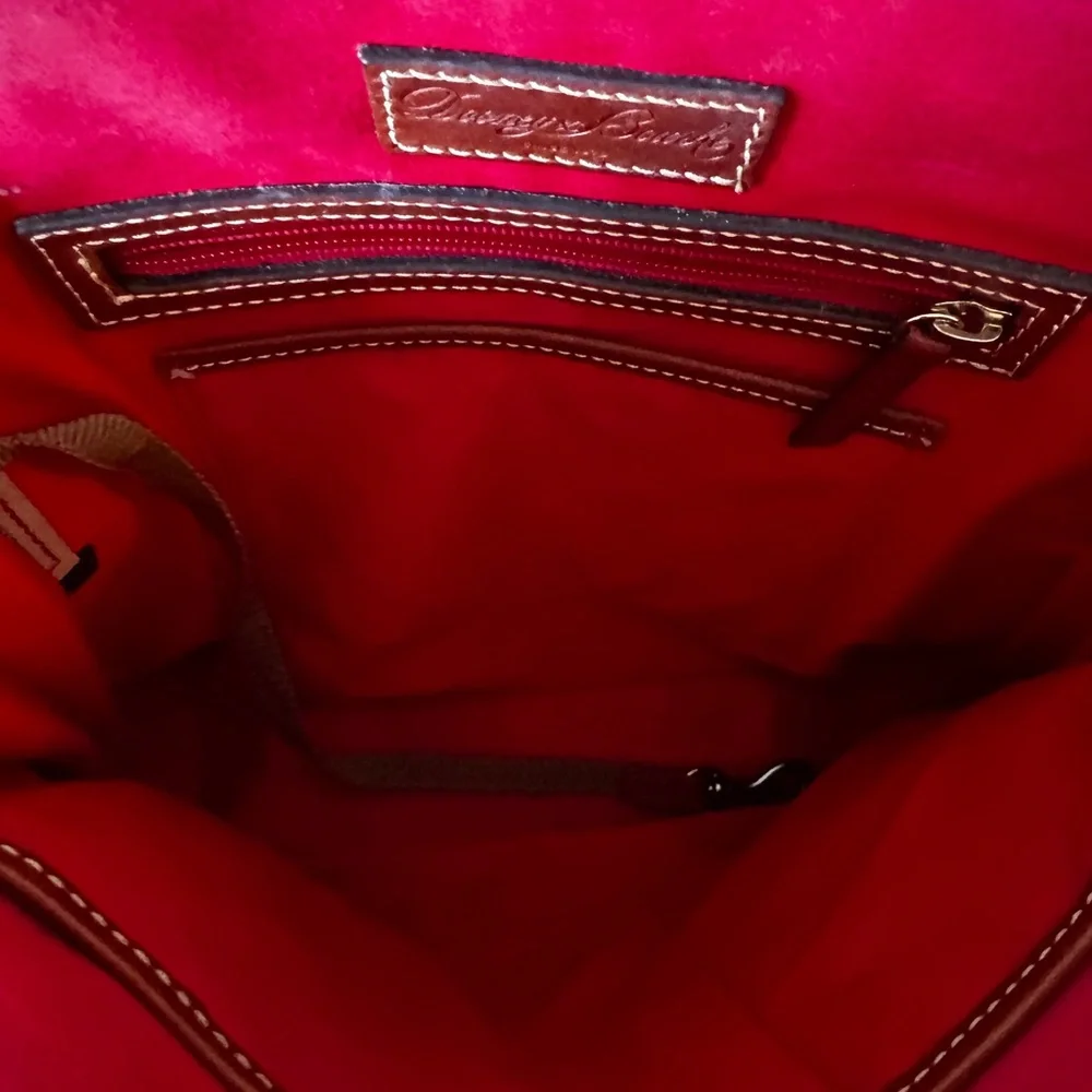 Dooney & Bourke Caramel Pebble Grain Zip Pod Backpack - Picture 7 of 9